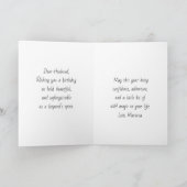 Leopard and Full Moon | Happy Birthday Husband Kaart (Binnen)