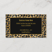 LEOPARD ANIMAAL PRINT GOLD BLACK VISITEKAARTJE (Achterkant)