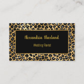 LEOPARD ANIMAAL PRINT GOLD BLACK VISITEKAARTJE (Voorkant)