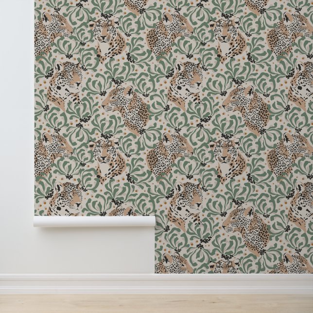 Leopard Animal Beige Modern Behang (Applicatie)