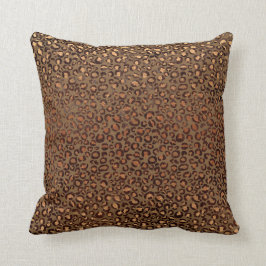 Leopard Animal Black Bronze Honey African Fur Kussen