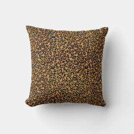 Leopard Animal Black Honey Gold Bronze African Kussen
