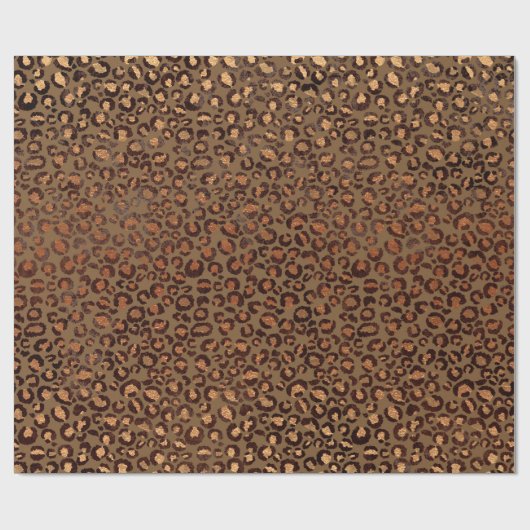 Leopard Animal Bronze Gold Black Honey African Lux Cadeaupapier (Vlak)