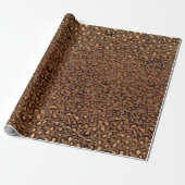 Leopard Animal Bronze Gold Black Honey African Lux Cadeaupapier (Uitgerold)
