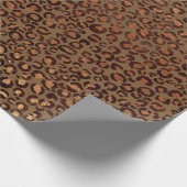 Leopard Animal Bronze Gold Black Honey African Lux Cadeaupapier (Hoek)