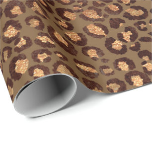 Leopard Animal Bronze Gold Black Honey African Lux Cadeaupapier
