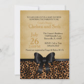 Leopard Animal Cat Print Patroon | Baby shower Kaart (Voorkant)