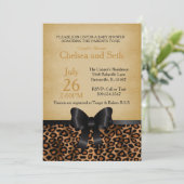 Leopard Animal Cat Print Patroon | Baby shower Kaart (Staand voorkant)