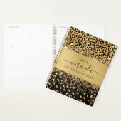 Leopard Animal Cheetah Zwart Goud Beauty Salon Planner (Display)