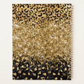 Leopard Animal Cheetah Zwart Goud Beauty Salon Planner (Achterkant)