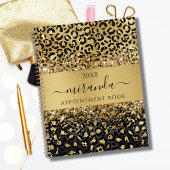 Leopard Animal Cheetah Zwart Goud Beauty Salon Planner