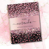Leopard Animal Cheetah Zwart Roze Beauty Salon Planner