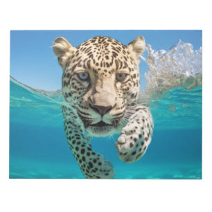 Leopard Animal Fun Natuur Spelen Water Notitieblok