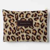 Leopard Animal Patroon Aangepaste naam Etui (Achterkant)