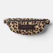 Leopard Animal Patroon Aangepaste naam Heuptasje (Liggend)