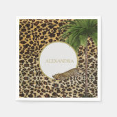Leopard Animal Pattern Elegant Palm Personal Servet (Voorkant)