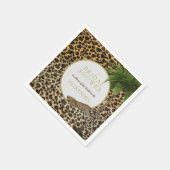 Leopard Animal Pattern Elegant Palm Vrijgezellenfe Servet (Hoek)