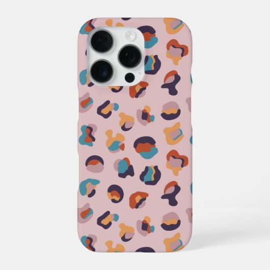 Leopard Animal Pink Modern iPhone Hoesje (Achterkant)