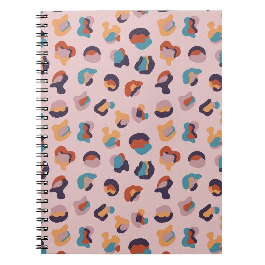 Leopard Animal Pink Modern Notitieboek (Voorkant)