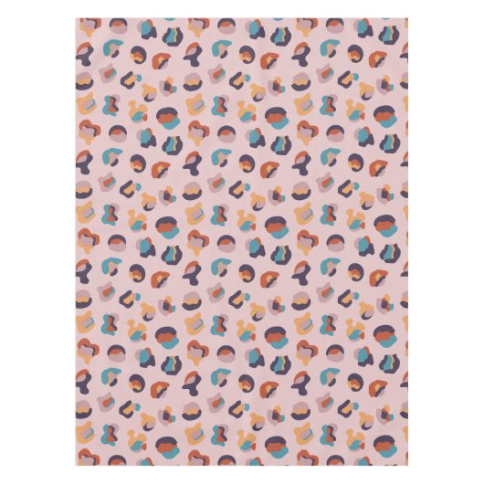 Leopard Animal Pink Modern Tafelkleed (Voorkant)