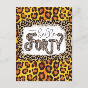 Leopard Animal Print 40e verjaardag Kaart Stijlvol