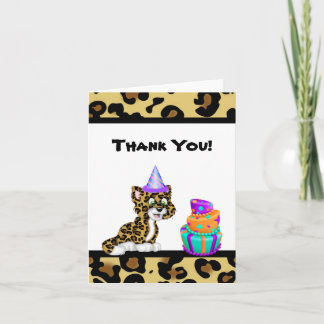 Leopard Animal Print bedankkaart