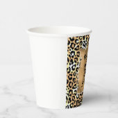 Leopard Animal Print Birthday Papieren Bekers (Rechts)