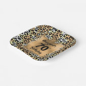 Leopard Animal Print Birthday Papieren Bordje (Gebogen)