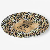 Leopard Animal Print Birthday Papieren Bordje (Gekanteld)