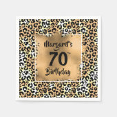 Leopard Animal Print Birthday Servet (Voorkant)