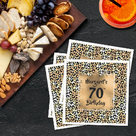 Leopard Animal Print Birthday Servet