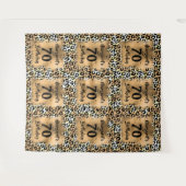 Leopard Animal Print Birthday Wandkleed (Voorkant (horizontaal))