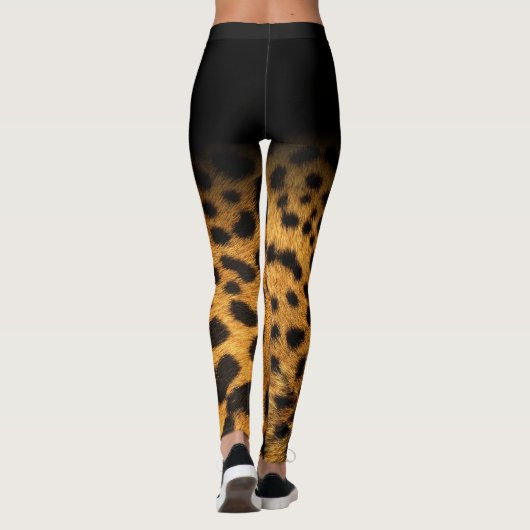 *~* Leopard Animal Print & Brown & Black Leggings (Achterkant)