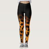 *~* Leopard Animal Print & Brown & Black Leggings (Voorkant)