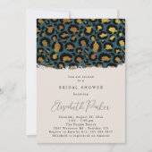 Leopard Animal Print Bruids Douche Uitnodiging (Voorkant)