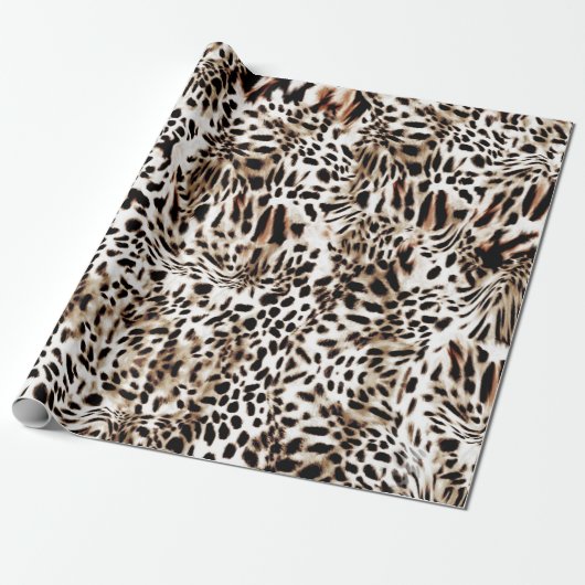 Leopard Animal Print Cadeaupapier (Uitgerold)