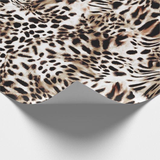 Leopard Animal Print Cadeaupapier (Hoek)