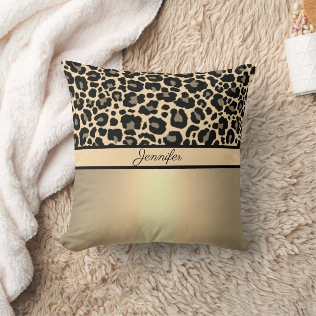 Leopard Animal Print Cheetah Gold Trendy Safari Kussen (Deken)
