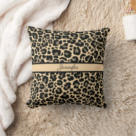 Leopard Animal Print Cheetah Gold Trendy Safari Th Kussen