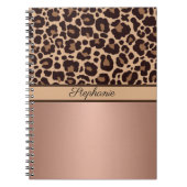 Leopard Animal Print Cheetah Roos Gold Trendy chic Notitieboek (Voorkant)