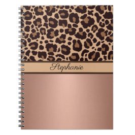 Leopard Animal Print Cheetah Roos Gold Trendy chic Notitieboek