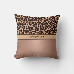 Leopard Animal Print Cheetah Roos Gold Trendy Kussen