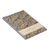 Leopard Animal Print Cream Black Tan, persoonlijk Notitieboek (Rechterzijde)