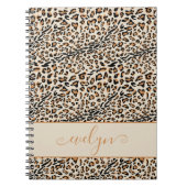 Leopard Animal Print Cream Black Tan, persoonlijk Notitieboek (Voorkant)
