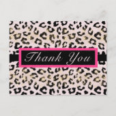 Leopard Animal Print Dank je Post Kaart (Voorkant)