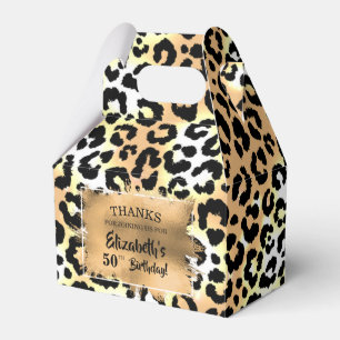 Leopard Animal Print Favor Box Bedankdoosjes