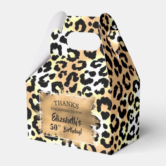 Leopard Animal Print Favor Box Bedankdoosjes (Voorkant Zijde)