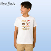 Leopard Animal Print Font, meisje dat van katten h T-shirt