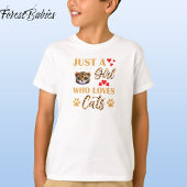 Leopard Animal Print Font, meisje dat van katten h T-shirt