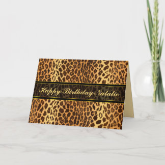 Leopard Animal Print gepersonaliseerd Kaart